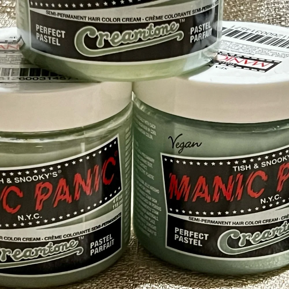 Lot of six new jars of Manic Panic Semi Permanent Creamtones Hair Dye Sea Nymph - Picture 4 of 8